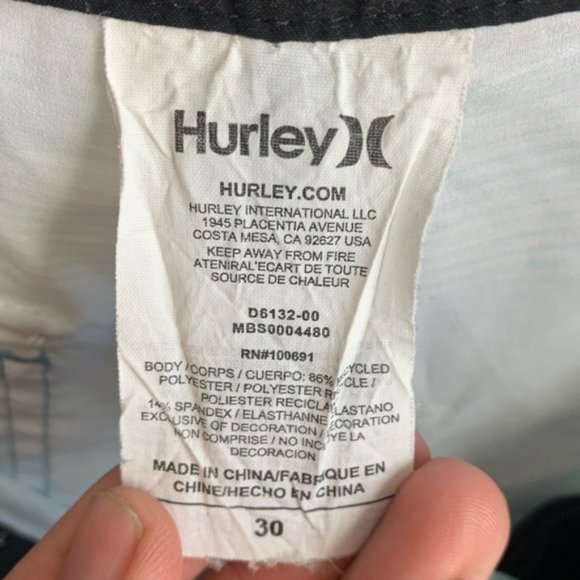 Hurley Phantom Blue Striped Board Shorts Size 30 - Picture 3 of 8